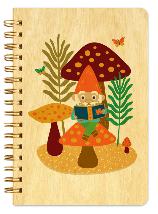 Reading Gnome Wood Notebook