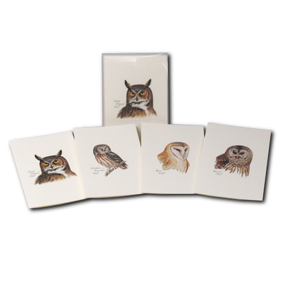 Peterson's Owl Assortment Notecard Set