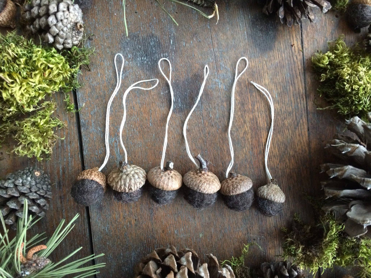 Felted Wool Acorn Ornament