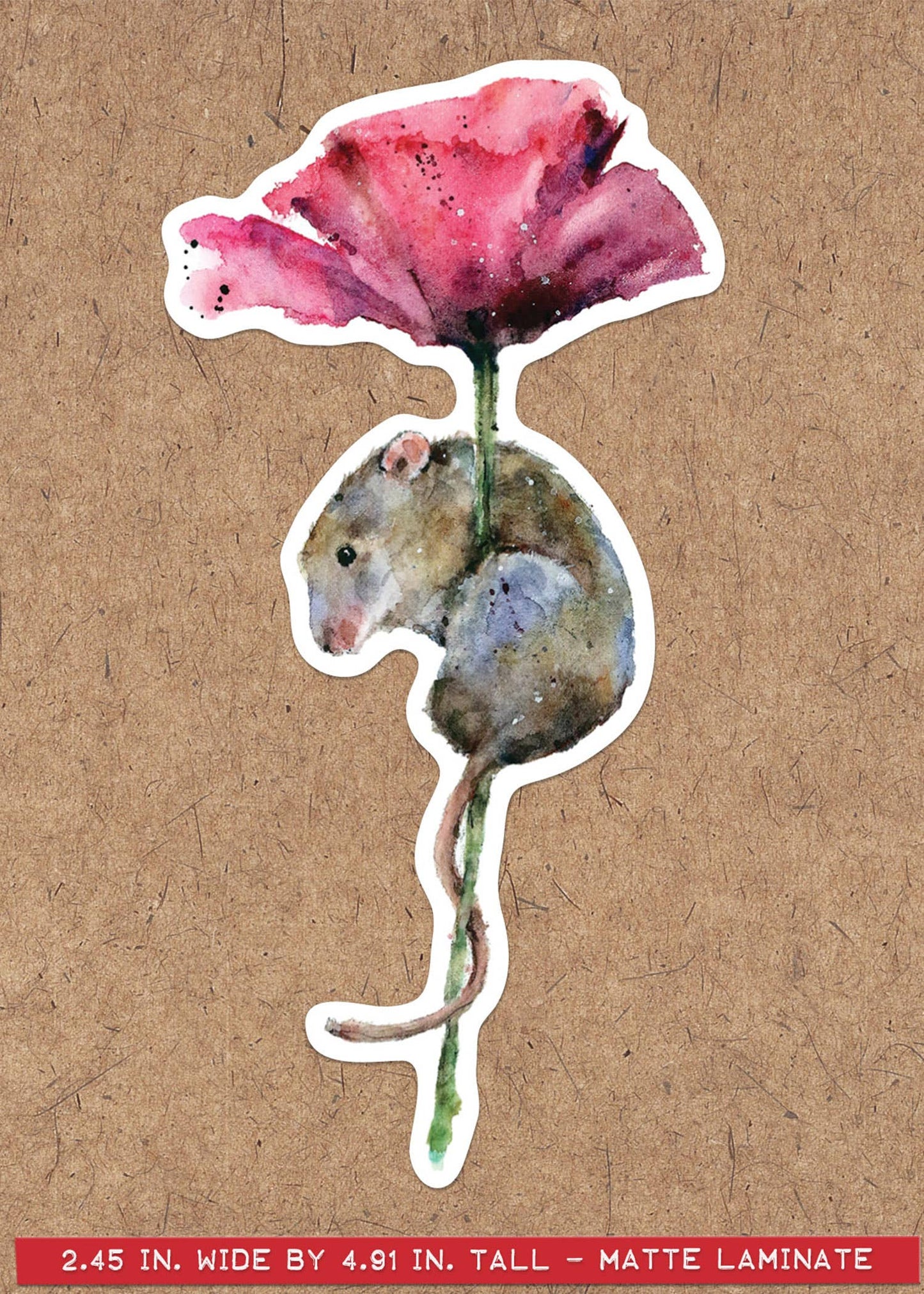 Sticker 'MOUSE & FLOWER'