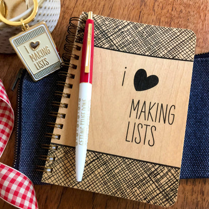 Making Lists Wood Notebook