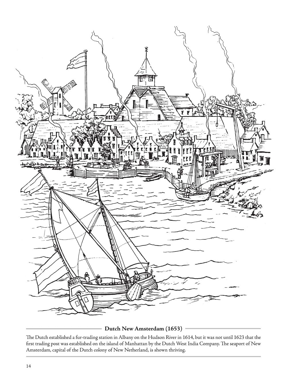 Picture the Past: Life in Colonial America (Historical Coloring Book) by Peter F. Copeland