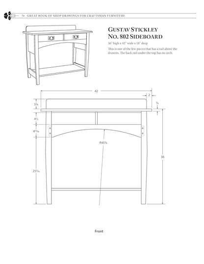 Great Book of Shop Drawings for Craftsman Furniture: Authentic and Fully Detailed Plans for 61 Classic Pieces (2ND ed.) by Robert W Lang