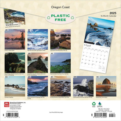 Oregon Coast 2025 Monthly Square Wall Calendar