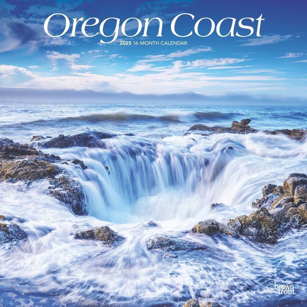 Oregon Coast 2025 Monthly Square Wall Calendar