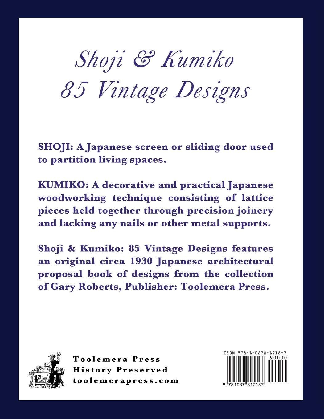 Shoji & Kumiko 85 Vintage Designs by Gary R Roberts