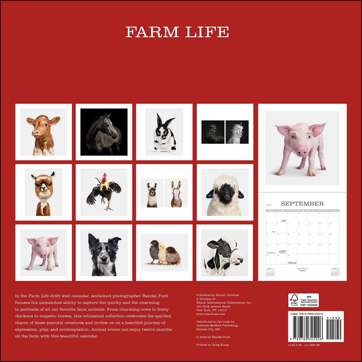 Farm Life 2025 Wall Calendar