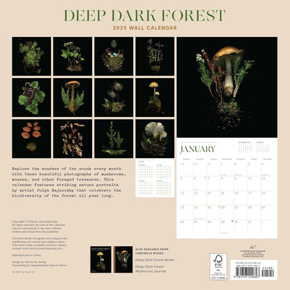 Deep Dark Forest 2025 Wall Calendar