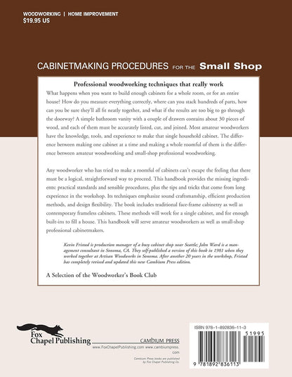 Cabinetmaking Procedures for the Small Shop by Kevin Fristad & John Ward