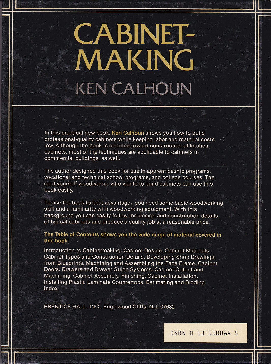 Cabinetmaking by Ken Calhoun