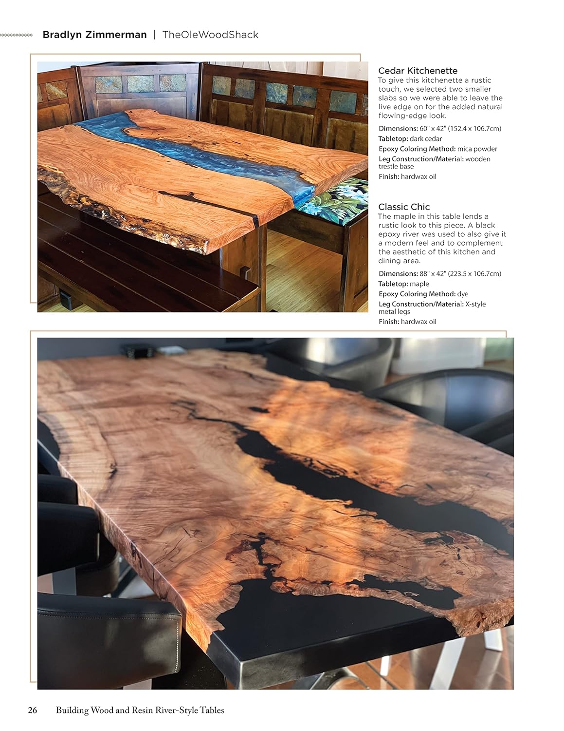 Building Wood and Resin River-Style Tables: A Step-by-Step Guide with Tips, Techniques, and Inspirational Designs by Bradlyn Zimmerman