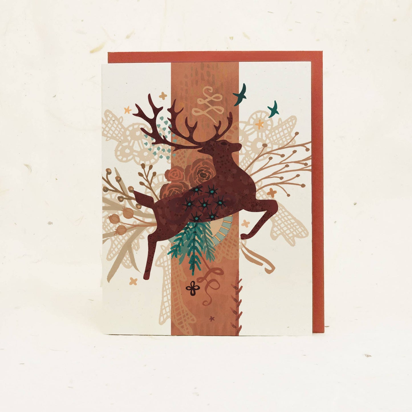 Copper Stag Paper Greeting Card