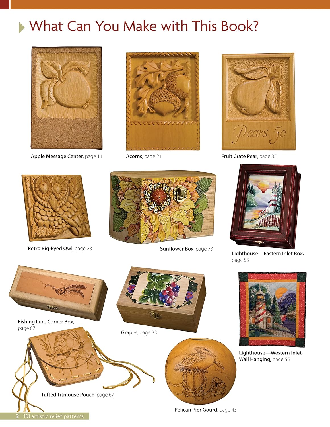 101 Artistic Relief Patterns for Woodcarvers, Woodburners & Crafters by Lora S Irish