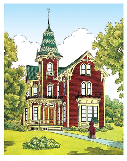 Creative Haven the American House Architecture Coloring Book by A.G.Smith