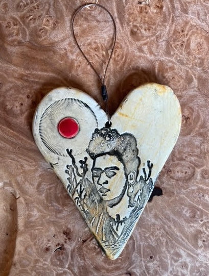 Handmade Ceramic Heart Ornaments