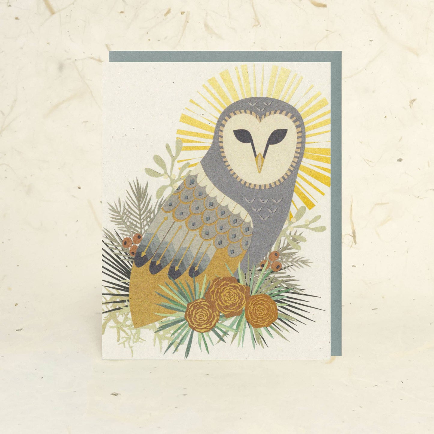 Barn Owl Holiday Paper Card