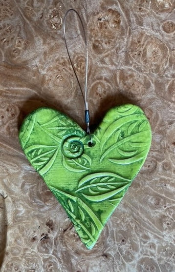 Handmade Ceramic Heart Ornaments