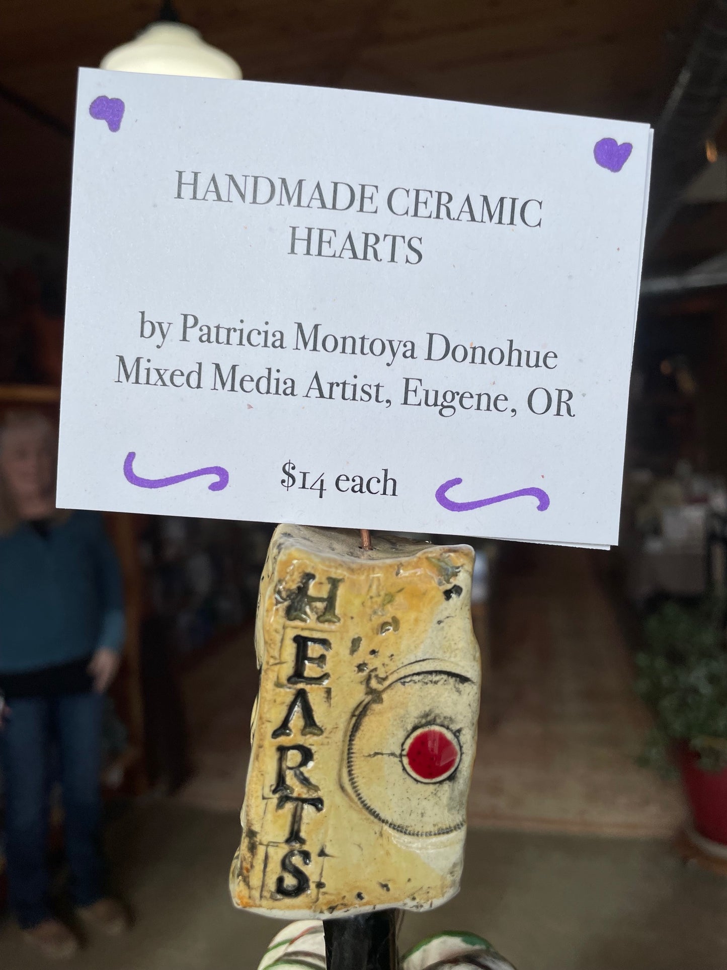 Handmade Ceramic Heart Ornaments