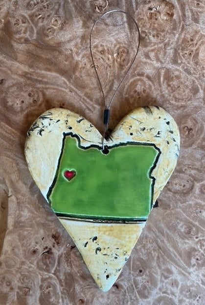 Handmade Ceramic Heart Ornaments