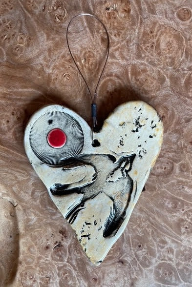 Handmade Ceramic Heart Ornaments